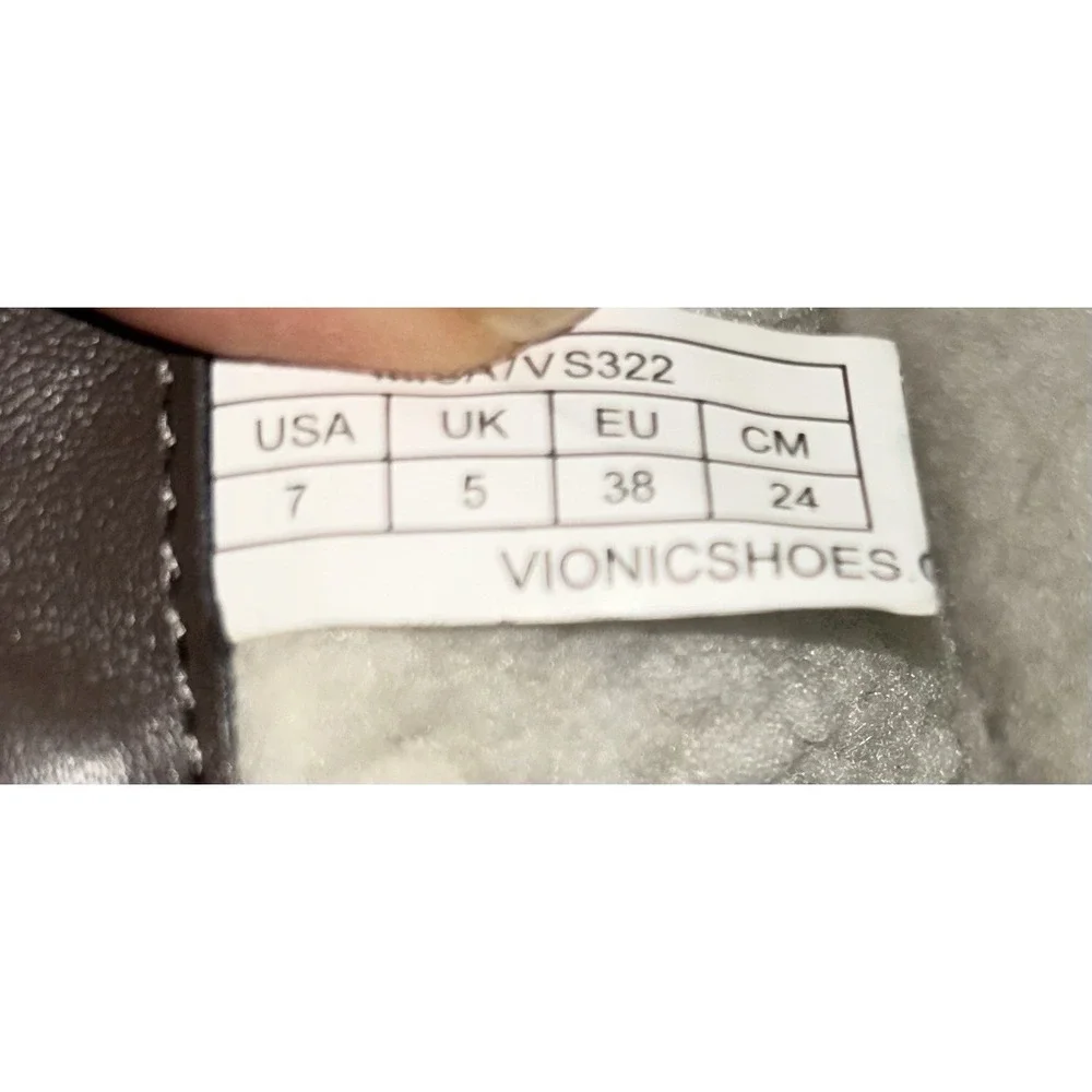 Vionic Women's Mica Grey Water Resistant Suede Mid Calf Zip Boots Sz 7